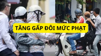 Từ 1/2025 xe máy chở 3 bị CSGT phạt nặng gấp đôi trước đây, quy định mới trường hợp chở 3 không bị phạt