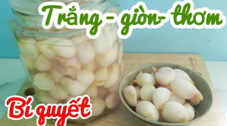 Hành muối chua làm theo cách này trắng giòn, để lâu cũng không sợ hỏng