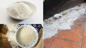Muối và gạo sau khi cúng không được quăng bừa bãi ra đường, phải rải đúng chỗ để tránh rước xui xẻo