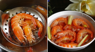Luộc tôm muốn thịt chắc ngọt, không tanh, lên màu đỏ au, nhớ thêm 2 loại gia vị này