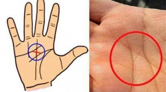 Lòng bàn tay có 1 điểm vàng, tha hồ hưởng phúc, tài lộc tiêu mãi không hết