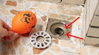 Chỉ với một quả bóng bay: Mẹo thoát nước sàn nhà không còn mùi hôi, ai cũng làm được!