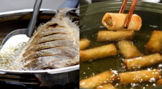 Cho một chút bột mì/bột năng vào chảo dầu, chiên rán thật tuyệt vời không cần chảo chống dính, món ăn cực ngon