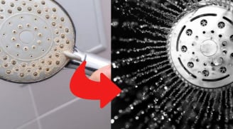 Vòi hoa sen cặn bẩn chảy chậm, áp dụng ngay 4 mẹo này không lo hóa chất không hại sức khỏe