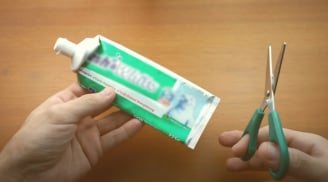 Cắt đôi vỏ tuýp kem đánh răng hết có 6 công dụng tuyệt vời, nhà nào cũng cần