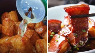 Thịt kho tàu đừng chỉ cho nước màu: Đổ thứ nước này vào, thịt mềm, ngon đậm vị, lên màu óng ánh
