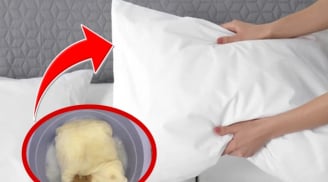 Gối dùng lâu ngày vàng ố: Đây là mẹo giặt trắng tinh như mới, không cần nước tẩy