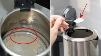 Ấm đun nước bám đầy cặn bẩn, cho thứ này vào đun sôi là ấm sạch bong, sáng bóng