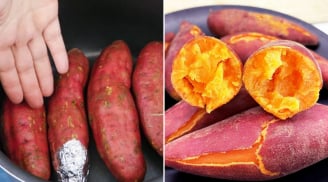 Luộc khoai lang thêm thứ này, khoai nhanh chín, bở tơi, ngọt đậm