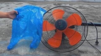 Mẹo vệ sinh quạt sạch bóng bằng túi nilon, không cần tháo lồng siêu tiện lợi