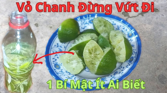 Chanh vắt nước xong đừng vội bỏ vỏ, giữ lại làm 1 việc quý hơn vàng