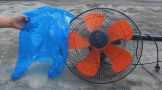 Dùng túi nilon vệ sinh quạt sạch bóng không cần tháo khung – mẹo hay ai cũng nên biết
