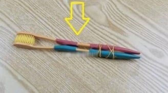 Buộc 2 bàn chải đánh răng cũ lại với nhau, mẹo nhỏ nhưng cực hay ai cũng thích