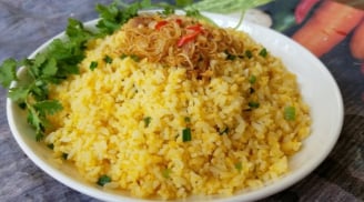 Cách đơn giản để làm cơm rang trứng tơi ngon, vàng giòn