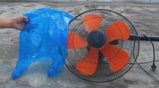 Mẹo vệ sinh quạt không cần tháo lồng: Chỉ với 1 túi nilon, sạch bong trong 5 phút