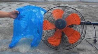 Mẹo vệ sinh quạt sạch bóng chỉ với 1 túi nilon – không cần tháo khung, ai cũng làm được