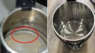 Ấm siêu tốc dùng lâu đọng cặn vàng, đổ thứ này vào đun sôi là sạch sáng như mới, không cần cọ rửa