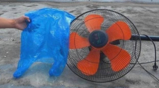 Chỉ với 1 túi nilon, vệ sinh quạt sạch bong trong 1 phút mà không cần tháo lồng, ai cũng làm được!
