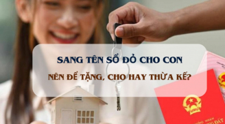 Năm 2025, theo luật đất đai mới: Sang tên sổ đỏ cho con nên cho tặng hay thừa kế tốt hơn?