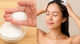 Thêm muối vào nước gội đầu, 4 ngày tóc vẫn sạch bóng, hết gàu, giảm rụng bất ngờ