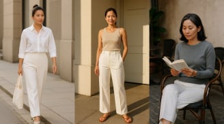 Phụ nữ 40+: Chỉ cần một chiếc quần trắng, phong cách sẽ thay đổi ngoạn mục