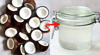 Mẹo làm dầu dừa ép lạnh nguyên chất trong vắt, không cần nấu
