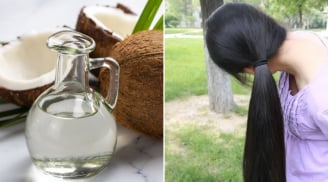 Mẹo ủ tóc bằng dầu dừa giúp giảm rụng, không bết dính