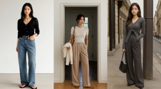 3 mẫu quần ống rộng tôn dáng đỉnh cao: Mặc tối giản mà vẫn sang như fashionista