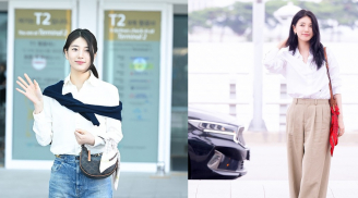 Suzy ăn diện đơn giản nhưng vẫn tạo nên hình ảnh đầy cuốn hút, sang chảnh