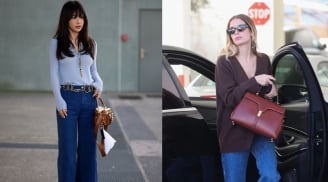 Bắt trend gam màu nâu sữa và xanh jeans hot nhất mùa này