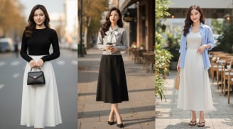 Chỉ cần một chiếc chân váy suông, chị em mặc thế nào cũng sang – tôn dáng đỉnh khỏi bàn