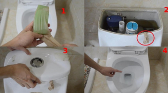 Ném cục xà phòng vào bồn cầu tưởng bỏ đi, thấy kết quả ai cũng thích