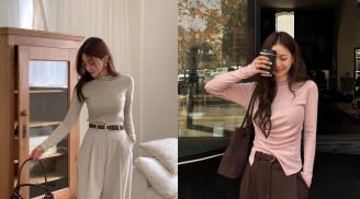 Áo thun dài tay và quần mùa đông chính là gợi ý hoàn hảo cho những ngày không quá lạnh