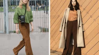 Quần nâu trở thành item vạn năng, vừa ấm áp vừa dễ phối đồ