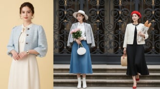 Áo khoác ngắn phối váy dài: Thanh lịch, tôn dáng, mặc đẹp cả mùa đông