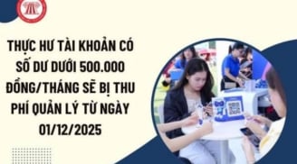 Tài khoản dư dưới 500.000 đồng/tháng bị thu phí quản lý từ 1/12/2025: thực hư thế nào?