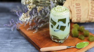 Cách làm Matcha Latte thạch trà xanh thơm mát, cực tốt cho sức khỏe