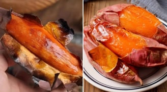 3 mẹo nướng khoai ngọt lừ, chảy nhiều mật