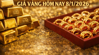 Bảng giá vàng 9999 24K 18K SJC DOJI PNJ hôm nay 8/1/2026