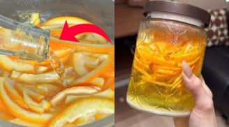 Đem vỏ cam ngâm trong giấm trắng, có ngay loại nước đặc biệt, nhiều công dụng