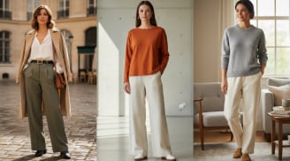 Phụ nữ Pháp mặc quần ống rộng với 5 kiểu áo đơn giản mà thanh lịch, nhìn là muốn học theo
