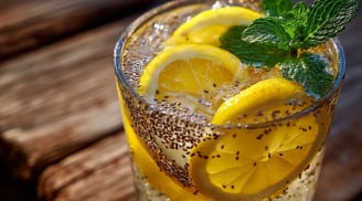 Cách uống nước chanh ấm hạt chia thải độc ruột, đốt mỡ bụng, giảm cân cấp tốc
