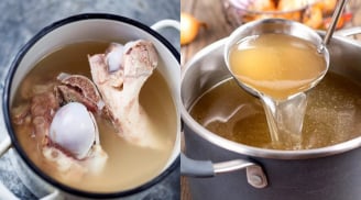 Cách dùng nước hầm xương giảm đau xương khớp, bổ sung collagen đẹp da, không gây tăng cân