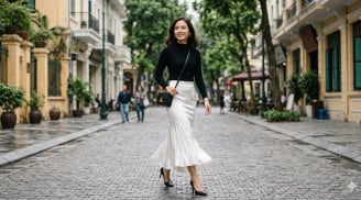 Váy lụa đen trắng “lên ngôi” 2026: Mặc đúng là sang, sai dễ lộ dáng