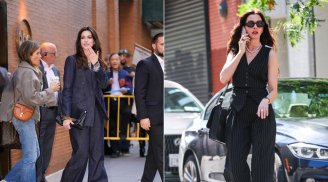 Bí quyết mặc quần dài thanh lịch mà không nhàm chán như Anne Hathaway ở tuổi 44