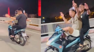 Thanh niên điều khiển xe máy bằng chân, khoe trên TikTok gây tranh cãi