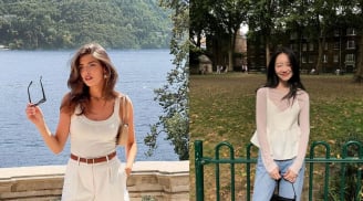 Áo hai dây trắng tiếp tục được yêu thích hè này vì quá dễ mặc và không bao giờ lỗi mốt