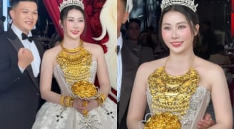 Cô dâu Vĩnh Long gây sốt với bó hoa cưới bằng vàng, dân mạng trầm trồ không ngớt
