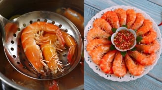 Luộc tôm thêm 2 thứ này, thịt ngọt săn chắc, đỏ au
