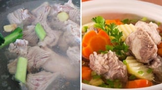 Cách hầm sườn nhanh mềm, không hôi, nước trong và thơm ngọt